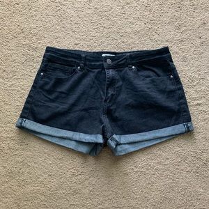 Black Denim Shorts